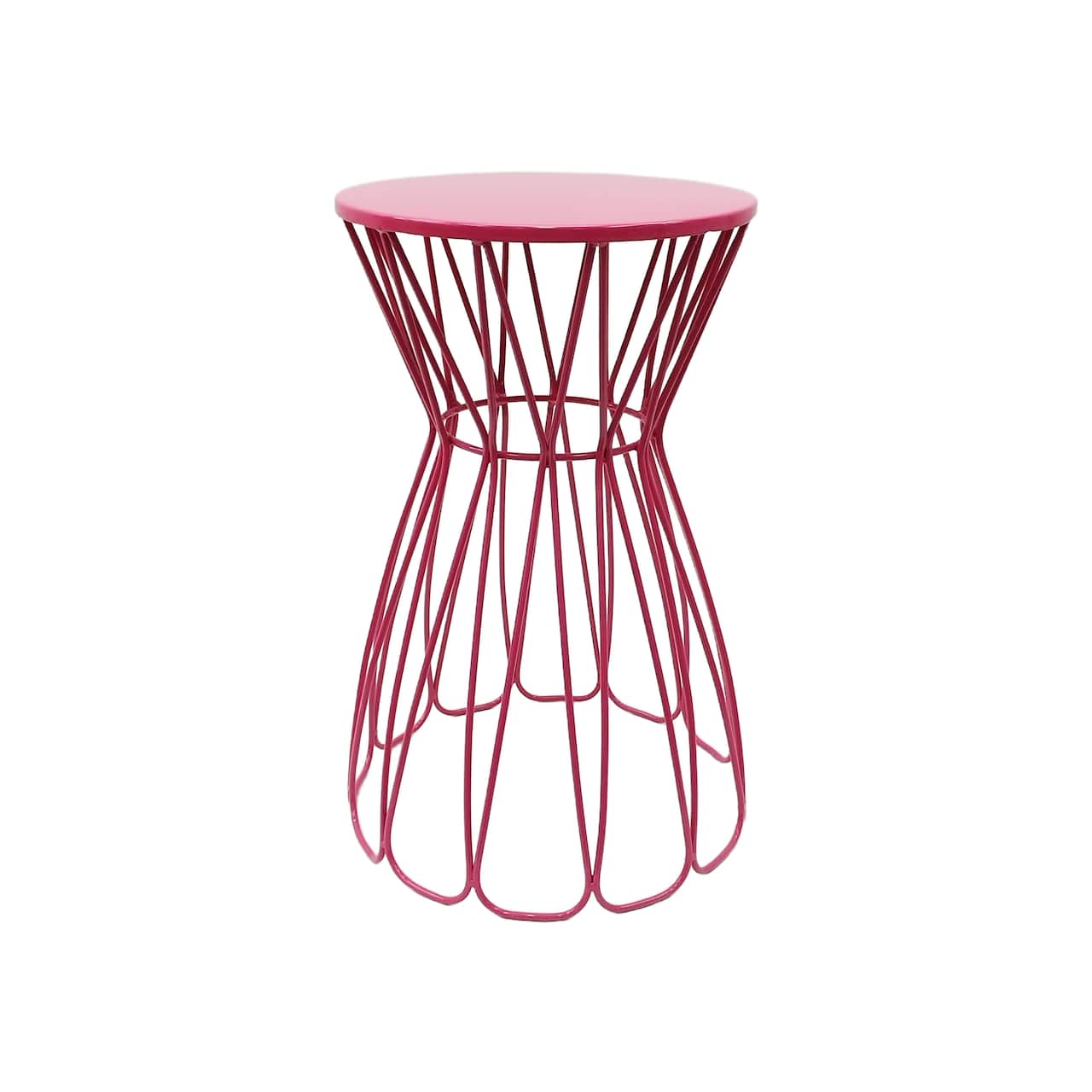 18" Pink Metal Outdoor Stool by Ashland®
